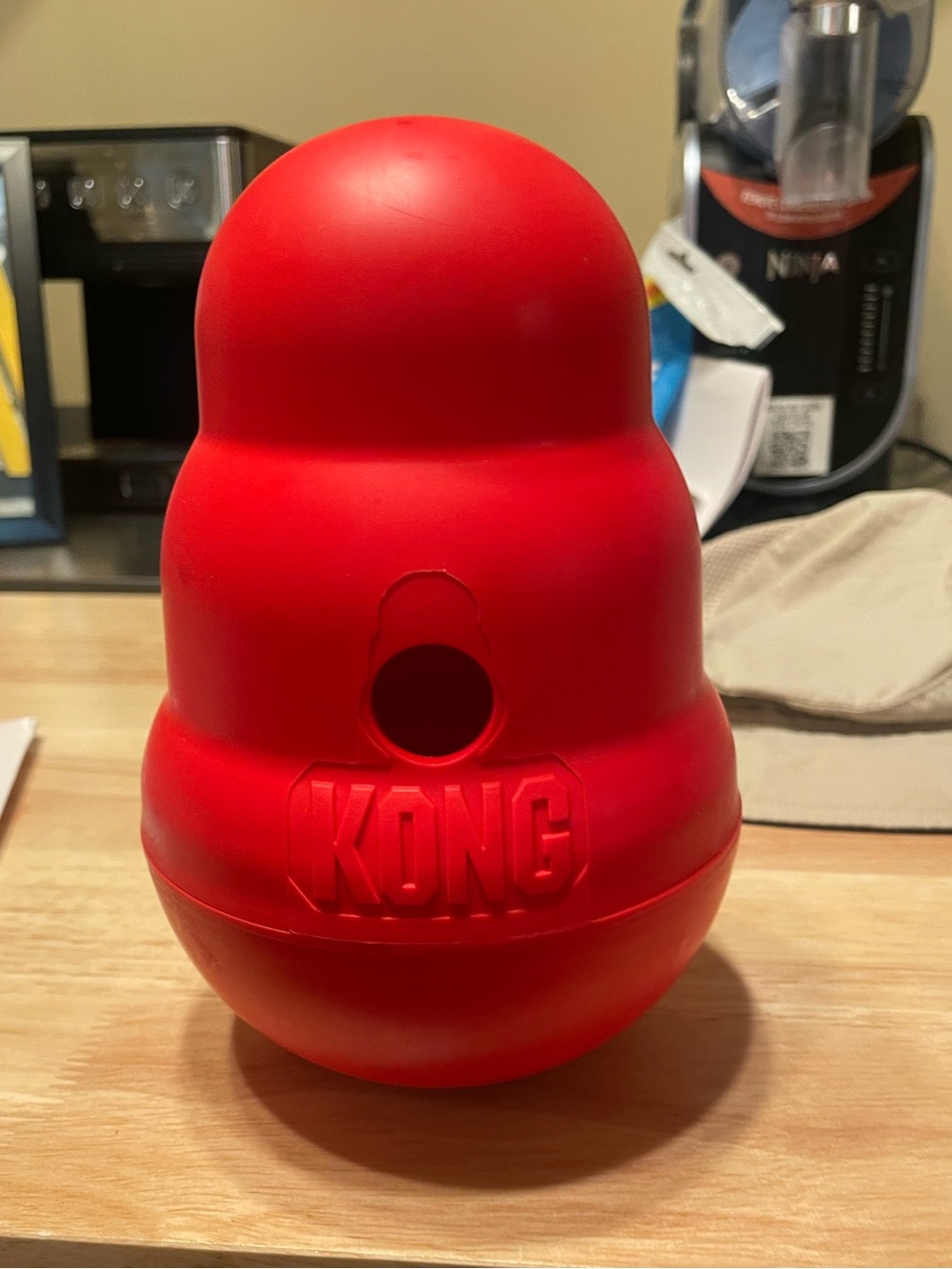 KONG Wobbler Dog Toy Treat Dispenser Enrichment, Large